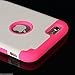 iPhone 6s Case,Lumsing iPhone 6 Hard Hybrid Dual Layer Armor Defender Case Cover for Apple iPhone 6 4.7'' -White/Rose Red
