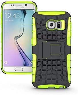 Godigi 2015 New Design Heavy Duty Rugged Dual Layer Slim Fit Cover Cover Case with Kickstand Drop-proof for Samsung Galaxy s6 Case with Beautiful Packaging &amp; Free Samsung s6 Screen Protector (green)