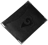 NFL St Louis Rams Debossed Black Leather Pocket Jotter