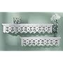 2PC DISTRESSED WHITE WOOD CARVED WALL SHELVES SHELF SET