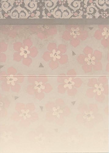 Crown Point Graphics Box of 15 Blank Floral Pattern with Border Note Cards FNC 90093