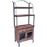 Review Groovy Stuff Furniture  / Teak Wood Bakers Rack & Cabinet