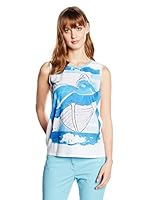 Marc Cain Top (Azul / Blanco)
