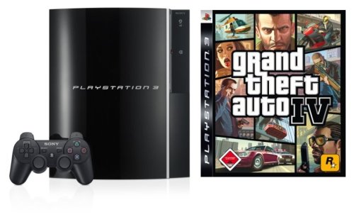 PlayStation 3 - Konsole 40 GB Black inkl. Grand Theft Auto IV