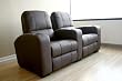 2 Seat Brown Leather Theatre Seating By Wholesale Interiors