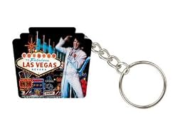 Elvis Presley Las Vegas Enamel Keychain