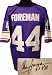Chuck Foreman Autographed/Hand Signed Minnesota Vikings Purple Prostyle Jersey 5X PB