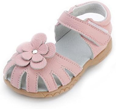 SANSEIJH Summer Baby Beach Shoes Kids Girls Princess Flowers Soft Sandal Pink