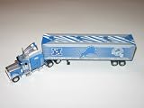 DETROIT LIONS Diecast 1:80 Scale Replica 04 Peterbilt Tractor Trailer Truck