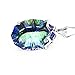 Jewelrypalace Mystic Blue Rainbow Topaz Concave 925 Sterling Silver Pendant Necklace
