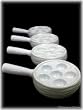 4 Porcelain Escargot Dishes