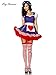 Leg Avenue Womens 2PC Darling Dollie Dress With Sweetheart Keyhole Back & Bonnet