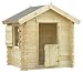 Spielhaus aus Holz Natur Garten-Spielhaus 135 x 110 cm