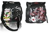 Christian Audigier Ed Hardy Tess Postman Black Bag- CCTESS5197N