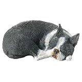 Boston Terrier Dog Figurine Sleeping Puppy Snoozer Pet