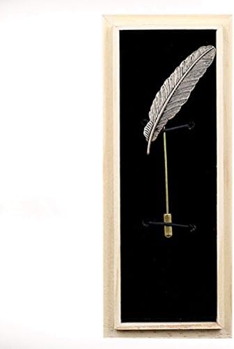Junesman Men's Lapel Stick Brooch Pin for Suit Tuxedo Corsage (feather)