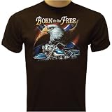 Born To Be Free Motorcycle T-shirt, Chopper T-shirts, Biker T-shirts