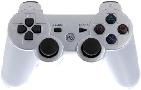 NEW Magnetic Wireless Bluetooth Dual Vibration Sixaxis Game Controller for Sony Playstation3 PS3 (Silver)