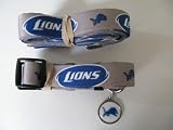 Detroit Lions Pet Set Dog Leash Collar ID Tag MEDIUM