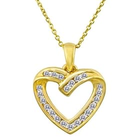 DAZZLING .50 CARAT CHANNEL SET DIAMOND HEART PENDANT by Fairfield Jewelers