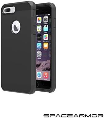 iPhone 7 PLUS Case, SPACEARMOR [Tough Armor] HEAVY DUTY [BLACK] EXTREME Protection / Rugged but Slim Dual Layer Protective Case for iPhone 7 PLUS(2016)