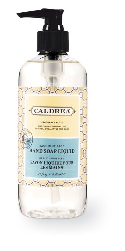 Caldrea Hand Soap Liquid, Basil Blue Sage, 11-Ounce Bottles (Pack of 6) by Caldrea