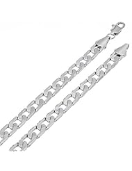 6MM Thick 14k Heavy White Gold Plated Cuban Link Curb Chain Necklace - Lifetime Warranty