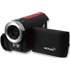 Odys MDV-300 Fun SD-Camcorder (4-fach digitaler Zoom, 3,8 cm (1,5 Zoll) Display, USB 2.0) rot/schwarz