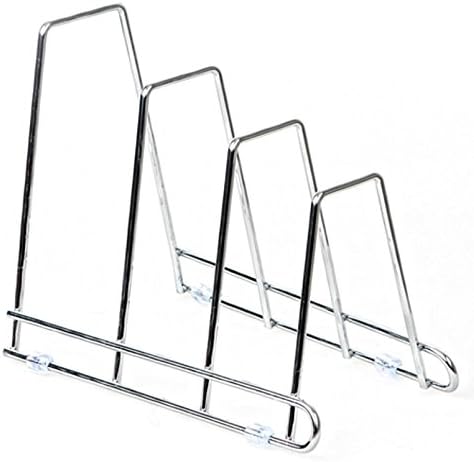 Kitchen Stainless Steel Frying Pan Rack Holder Houseware Organizer Storage Stand