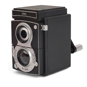 Kikkerland Camera Pencil Sharpener, Black (SC12)
