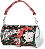 Betty Boop Cherries Luscious Cylinder Clutch Tote metal canister style purse handbag