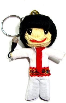 Elvis Presley Voodoo String Doll Keyring Keychain by touchable dream