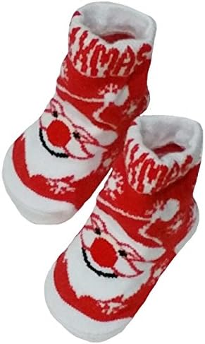 Baby's Christmas Outfit for Infant Boys and Girls with Onesie and a Hat (0-3 month, Santa Socks)
