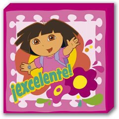 VCA036 Dora the Explorer, Excelente! 30cm x 30cm canvas print, ready to hang