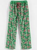 Girl Thing Girls Green Fleece Candy Cane Sleep Pants Pajamas PJS Pajama Bottoms