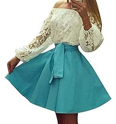 Sexy A-line Lace Summer Polyester Long Sleeves Off the Shoulder  Dress