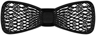 3D Printed Twisted Hipster Bow Tie, Black