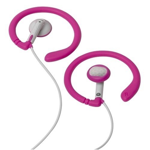 Coosh Headphones - Pink - Works with iPod and other MP3 players - Soft, flexible, silicone earring for extreme comfort and excellent fit.