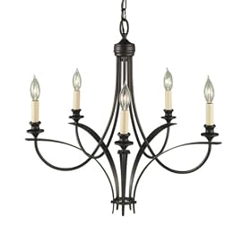 Murray Feiss F1888 5ORB Boulevard Five-Light Chandelier, Oil Rubbed Bronze with Five... by Murray Feiss