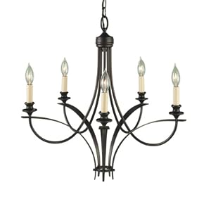 Murray Feiss F1888 5ORB Boulevard Five-Light Chandelier, Oil Rubbed Bronze with...
