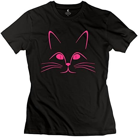 ZZY New Design Cat Face Tee - Women's T-shirt Black Size M