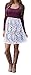 Chuanqi Women's White Crochet Lace Patchwork A-Line Mini Dresses, Small, Maroon