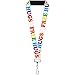 Buckle-Down Lanyard - FREE HUGS White/Multi Color