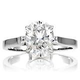 Sonia's Signity CZ Engagement Ring - 2 CT Oval Cut