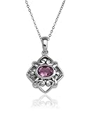 Sterling Silver Amethyst Pendant, 18
