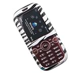 Crystal Hard White Black Cover With Zebra Design for Samsung Gravity 2 T469 T-Mobile [WCP61]