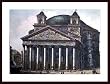 Art Poster Wood Framed Print - Pantheon Di Agrippa - Artist: Rossini- Poster Size: 25 X 38