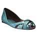 Women's Xhilaration® Sinead Peep-Toe Flats - Turquoise