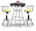 Chrome Bar Table & 2 Chrome Adjustable 24