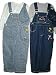 Boy's 2T-4T Denim Indigo Blue / Stripe Bib Pocket Embroidery Overall 2-PC Sets